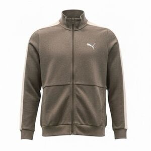 Puma Men’s Gray & White Full Zip 2 Tone Sweatshirt Size Small